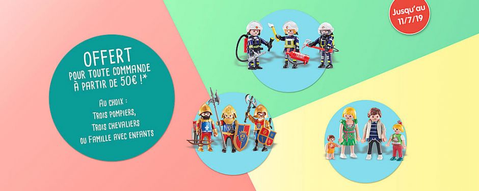 Des figurines Playmobil offertes dès 50€ d'achat