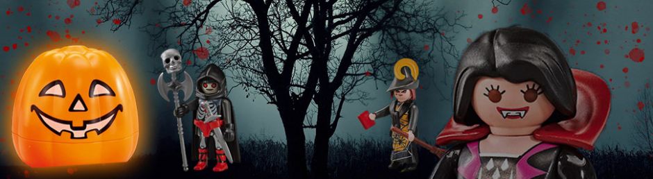 Playmobil Halloween Sorcière Vampire Fantome Citrouille