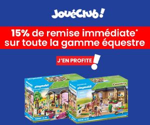 15% de remise immédiate sur la gamme Playmobil équestre chez Joué Club!