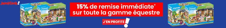 15% de remise immédiate sur la gamme Playmobil équestre chez Joué Club!