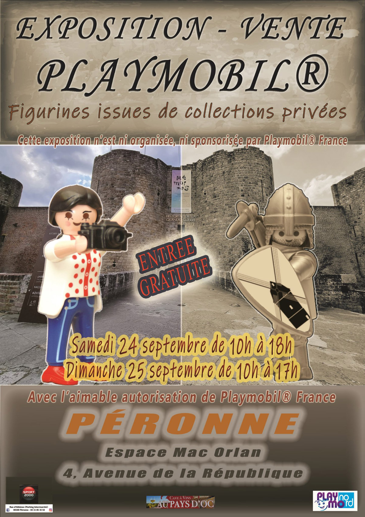 Exposition Playmobil - Exposition-Vente Playmobil ?� P?�ronne 2022 ?� P?�ronne (80200)