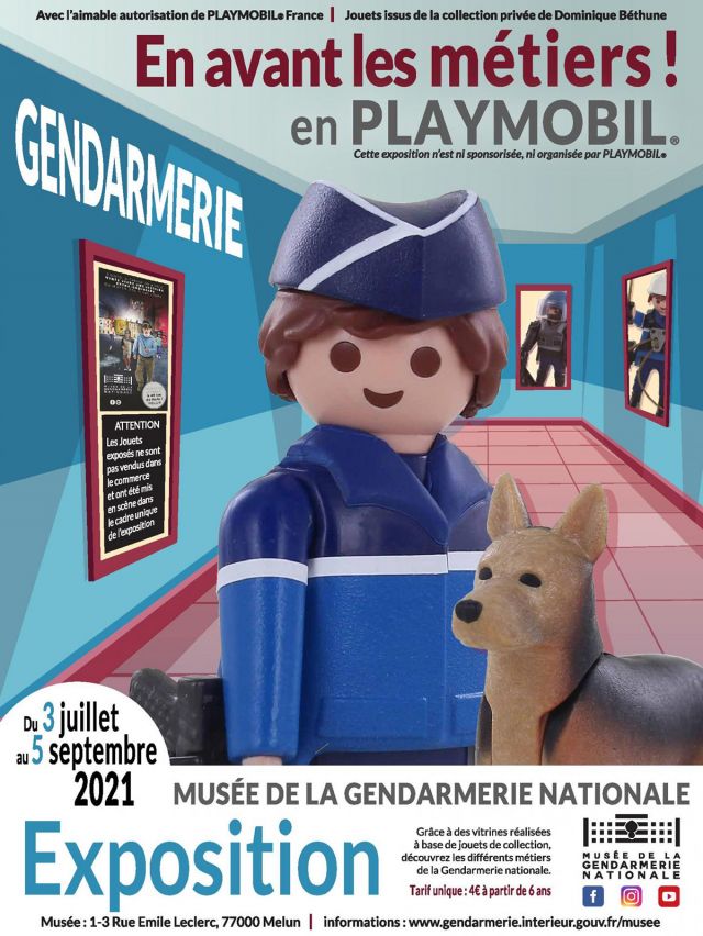 Exposition Playmobil En avant les métiers de la Gendarmerie, en Playmobil. à Melun (77000) Exposition Playmobil En avant les métiers de la Gendarmerie, en Playmobil. à Melun (77000)