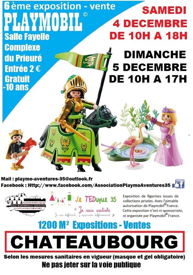 Exposition Playmobil 6ème Expo Vente Playmobil 2021 à Chateaubourg (35220) Exposition Playmobil 6ème Expo Vente Playmobil 2021 à Chateaubourg (35220)
