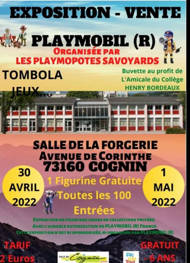Exposition Playmobil Expo-Vente Playmobil à Cognin 2022 à Cognin (73160)