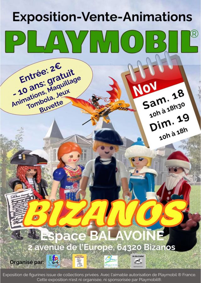Exposition Playmobil Exposition, Vente & Animations à Bizanos (64320)