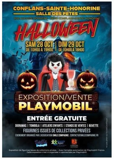 Exposition Playmobil Halloween Playmobil à Conflans-Sainte-Honorine (78700) Exposition Playmobil Halloween Playmobil à Conflans-Sainte-Honorine (78700)