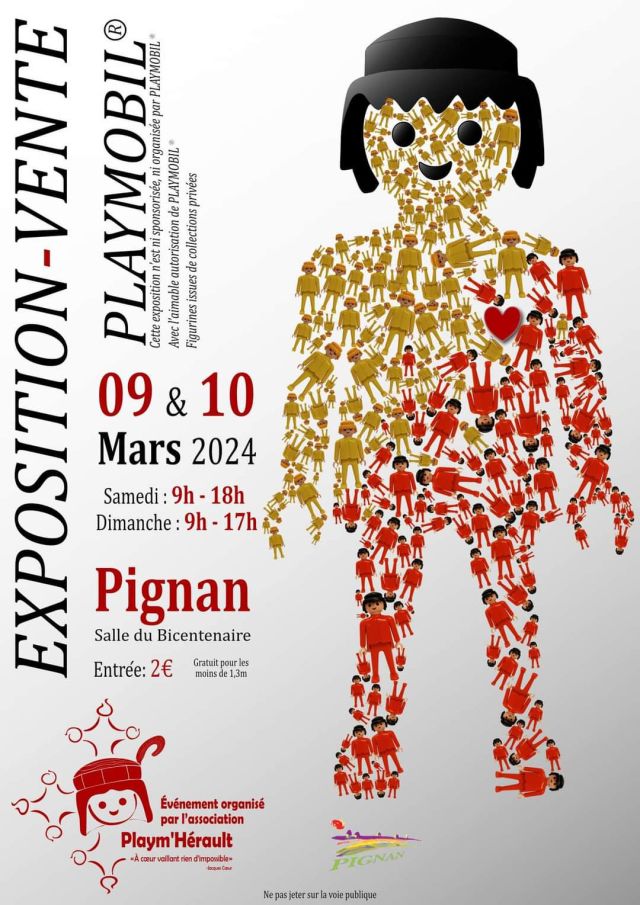 Exposition Playmobil Pignan Playmobil Exposition Vente 2024 à Pignan (34570) Exposition Playmobil Pignan Playmobil Exposition Vente 2024 à Pignan (34570)