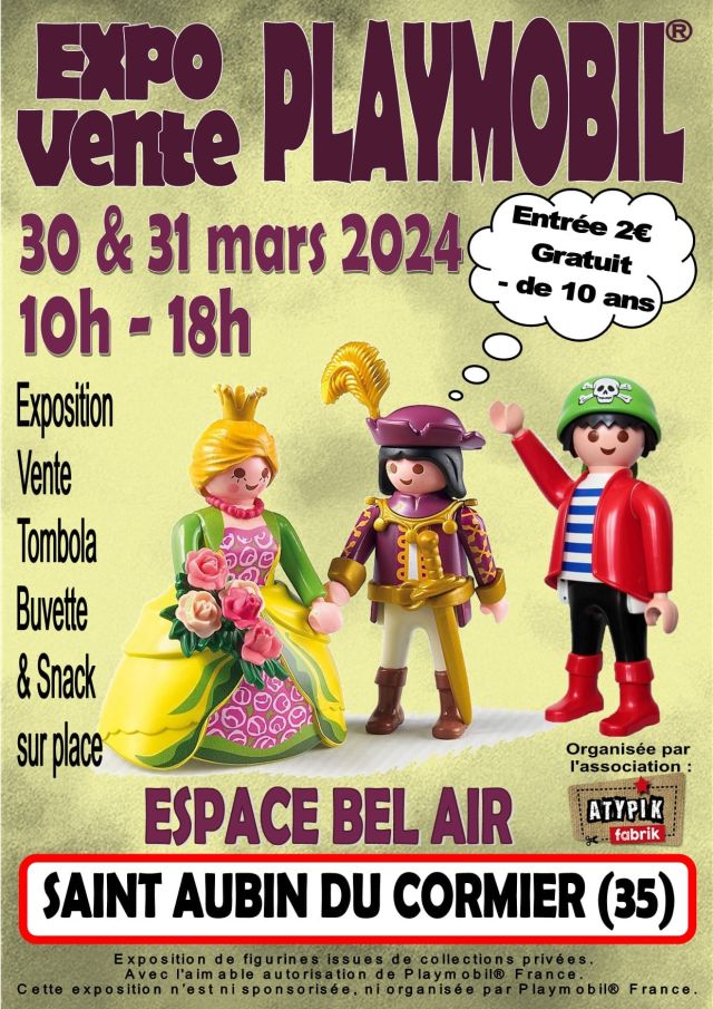 Exposition Playmobil Expo-Vente Playmobil à Saint-Aubin-du-Cormier 2024 à Saint-Aubin-du-Cormier (35140)