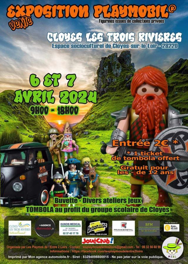 Exposition Playmobil Exposition - Vente Playmobil Cloyes les trois rivières 2024 à Cloyes les trois rivières (28220)