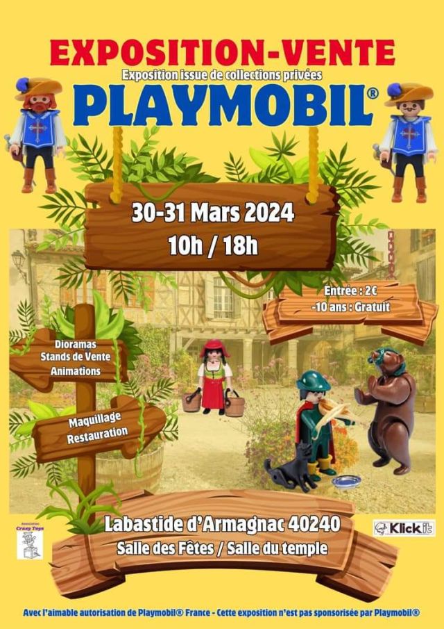 Exposition Playmobil Exposition - Vente Playmobil Labastide d'Armagnac 2024 à Labastide d'Armagnac 40240