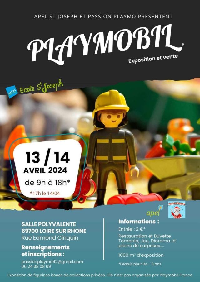 Exposition Playmobil Exposition-Vente Playmobil à Loire sur Rhone 2024 à Loire sur Rhone (69700)