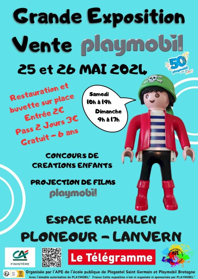 Exposition Playmobil Grande Exposition Vente Playmobil Plonéour-Lanvern 2024 à Plonéour-Lanvern (29720) Exposition Playmobil Grande Exposition Vente Playmobil Plonéour-Lanvern 2024 à Plonéour-Lanvern (29720)