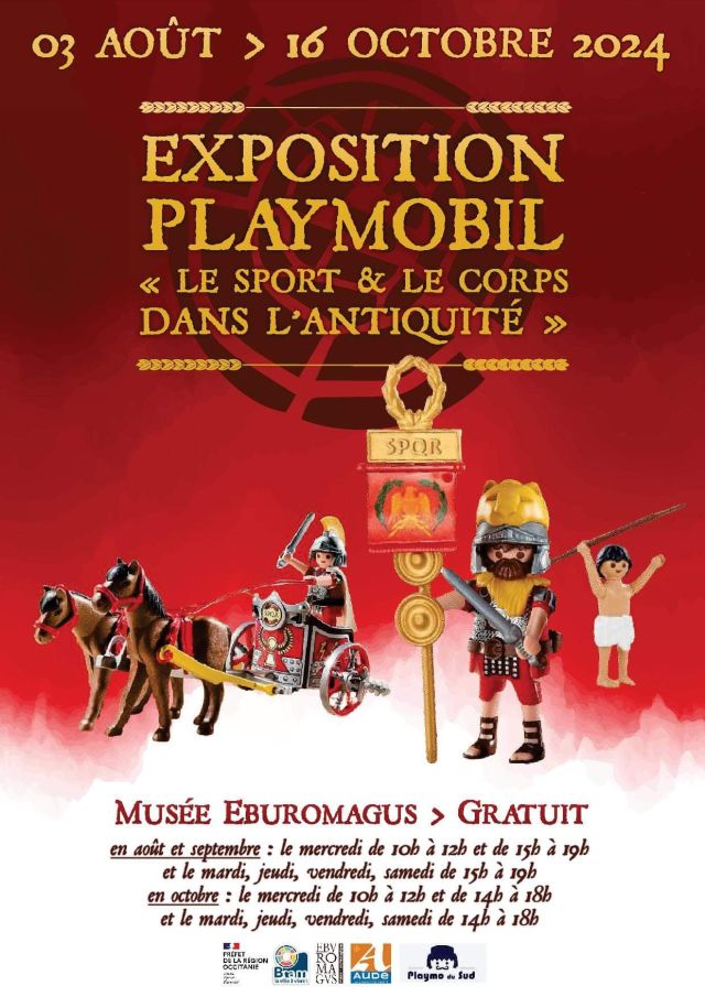 Exposition Playmobil Exposition Playmobil le Sport & le Corps dans l'antiquité à Bram à Bram (11150) Exposition Playmobil Exposition Playmobil le Sport & le Corps dans l'antiquité à Bram à Bram (11150)