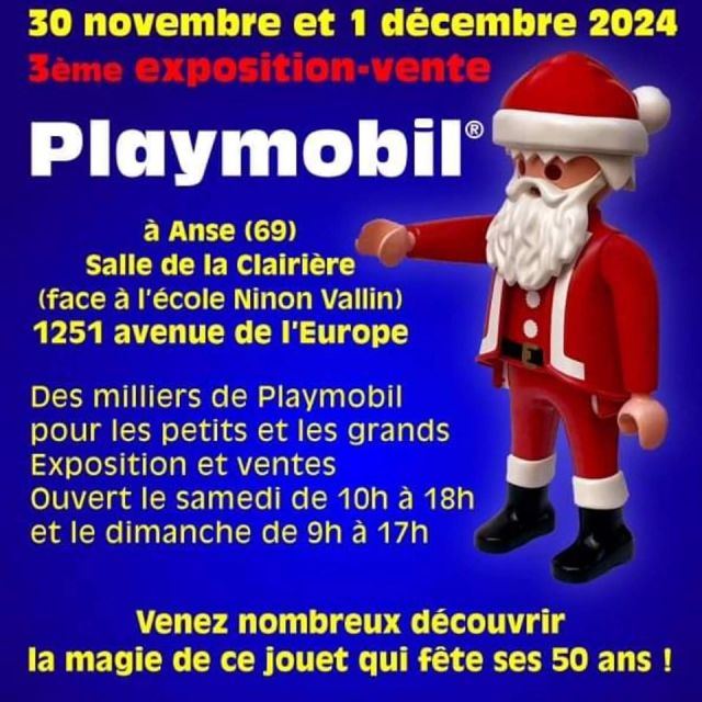 Exposition Playmobil Exposition Vente Playmobil à Anse 2024 à Anse (69480)