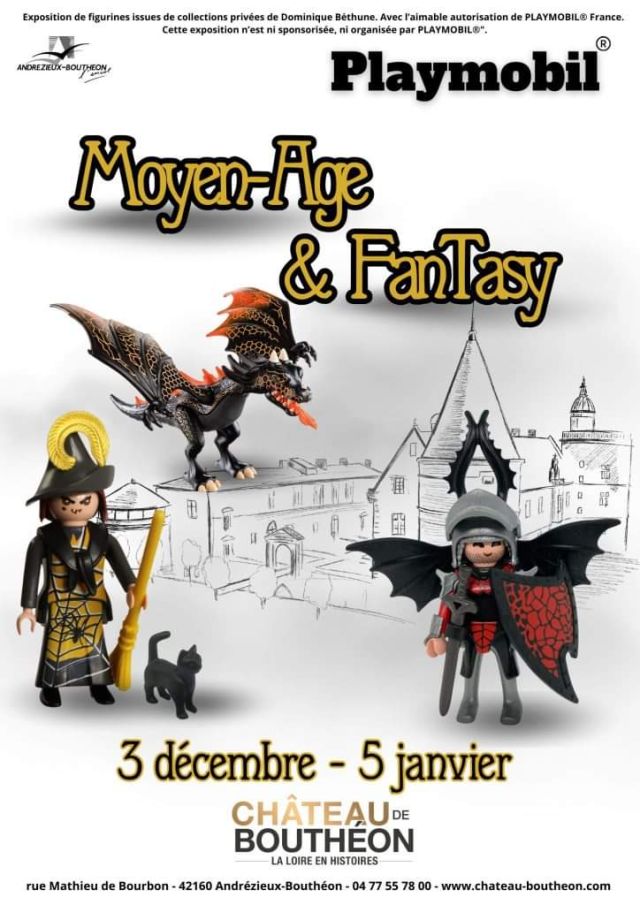 Exposition Playmobil Exposition Playmobil Moyen-âge & Fantasy à Bouthéon 2024/2025 à Andrézieux-Bouthéon (42160) Exposition Playmobil Exposition Playmobil Moyen-âge & Fantasy à Bouthéon 2024/2025 à Andrézieux-Bouthéon (42160)