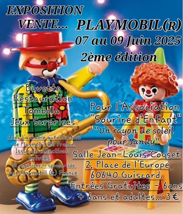 Exposition Playmobil Exposition Vente Playmobil à Guiscard 2025 à Guiscard (60640) Exposition Playmobil Exposition Vente Playmobil à Guiscard 2025 à Guiscard (60640)