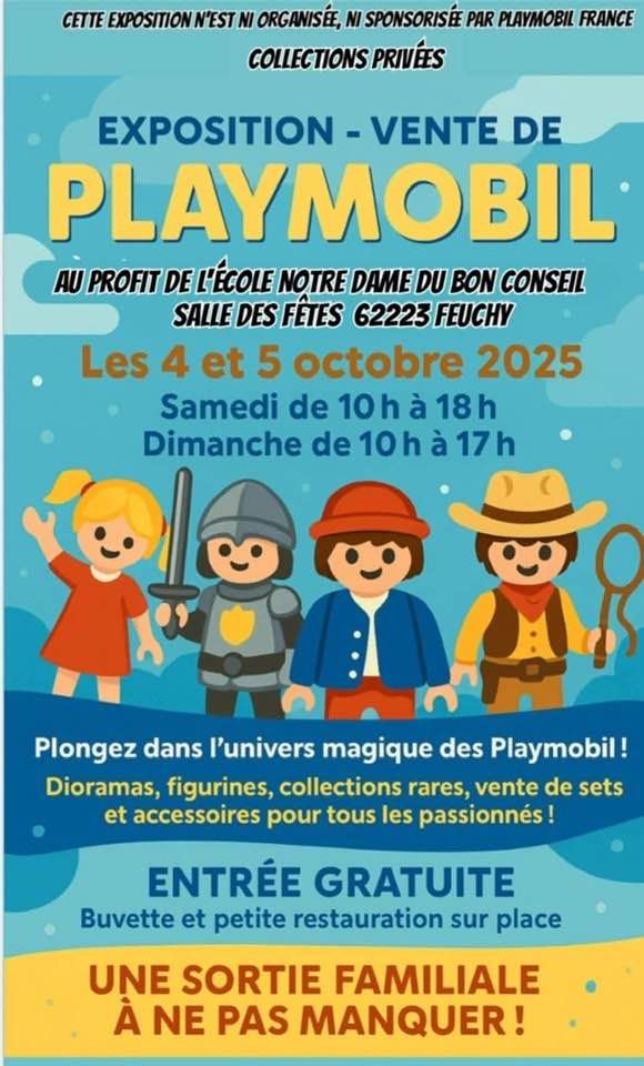 Exposition Playmobil Exposition Vente Playmobil à Feuchy 2025 à Feuchy (62223) Exposition Playmobil Exposition Vente Playmobil à Feuchy 2025 à Feuchy (62223)
