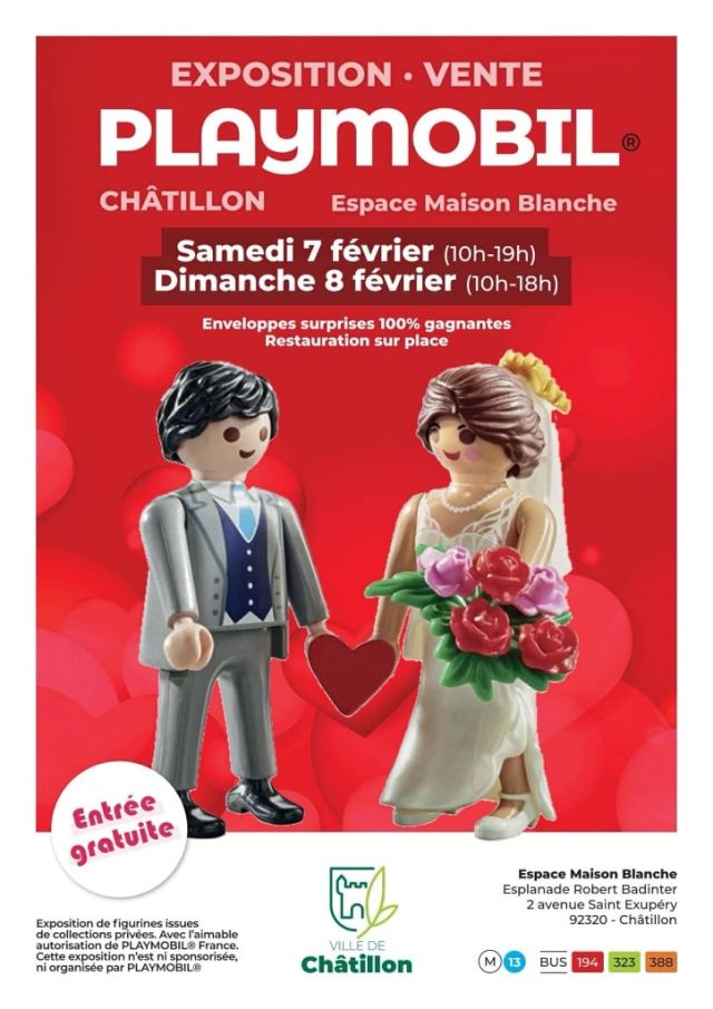 Exposition Playmobil Exposition Vente Playmobil à Châtillon 2026 à Châtillon (92320)