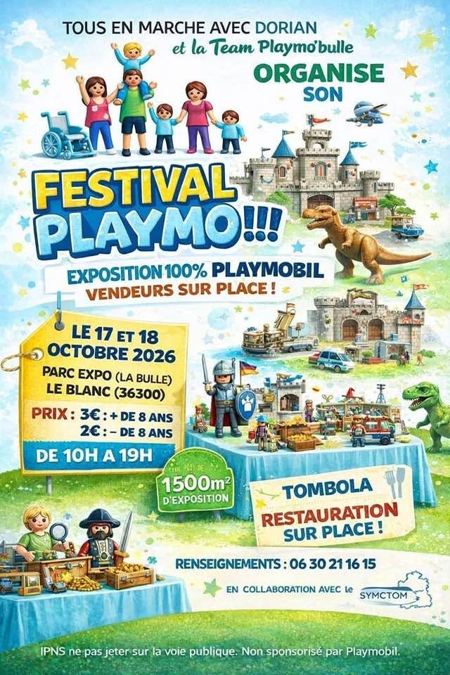 Exposition Playmobil Festival Playmobil Le Blanc 2026 à Le Blanc (36300)