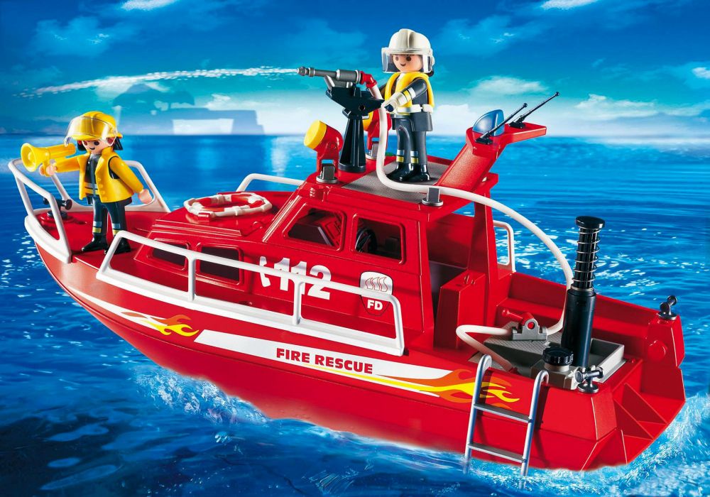 playmobile bateau pompier