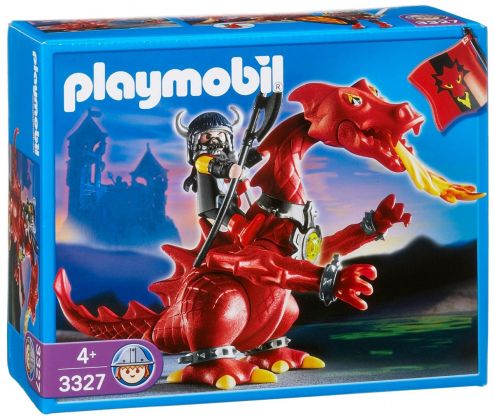 PLAYMOBIL Knights 3327 Dragon rouge et chevalier