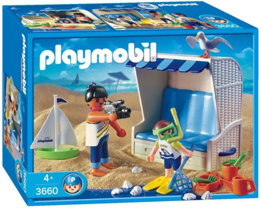 PLAYMOBIL Summer Fun 3660 Maman / enfant / banquette de plage