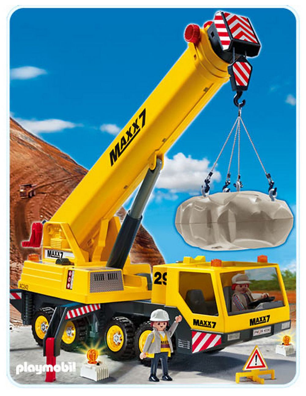 Playmobil City Action 4036 pas cher, Grue mobile géante