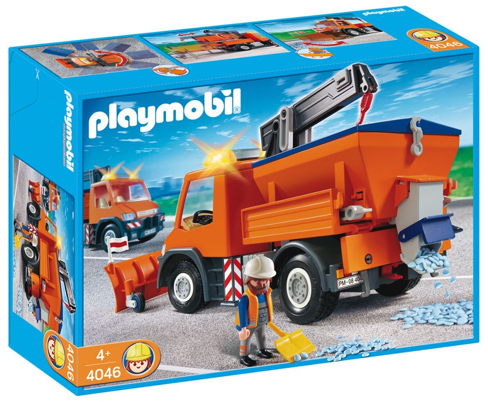 Playmobil City Action 4046 pas cher, Chauffeur avec camion chasse-neige