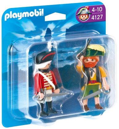 PLAYMOBIL Pirates 4127 Duo pirate et soldat anglais