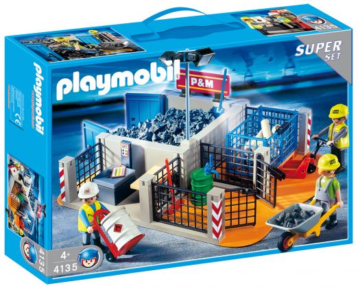 PLAYMOBIL City Action 4135 Superset Aire de stockage chantier