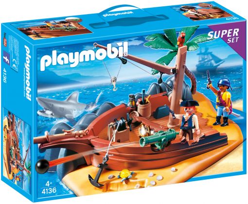 PLAYMOBIL Pirates 4136 Superset Ile des pirates