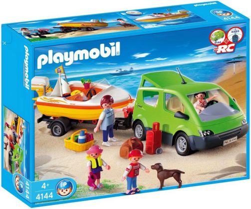 PLAYMOBIL City Life 4144 Voiture familiale avec remorque porte-bateaux