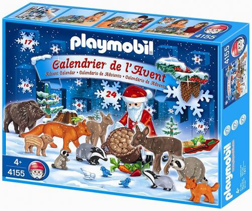 PLAYMOBIL Christmas 4155 Calendrier de l'Avent Noël en forêt