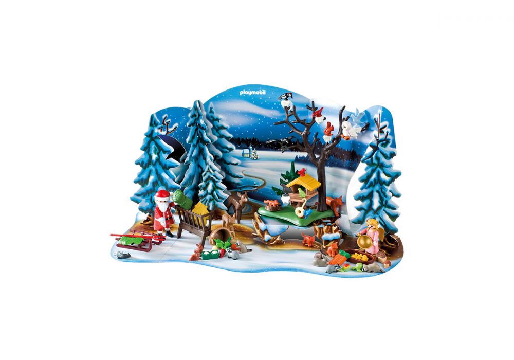 Playmobil Christmas 4166 pas cher, Calendrier de l'Avent Les animaux de la  forêt