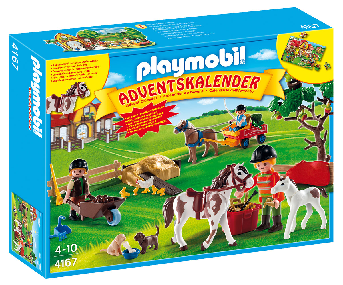 Playmobil Christmas 4167 pas cher, Calendrier de l'Avent Ferme équestre