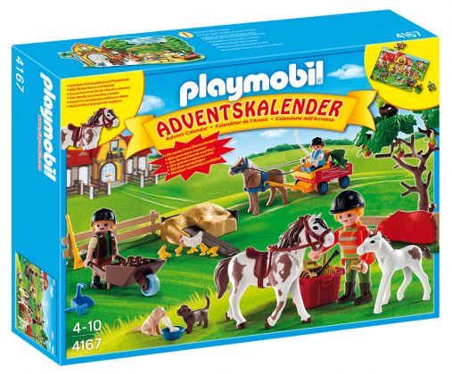 PLAYMOBIL Christmas 4167 Calendrier de l'Avent Ferme équestre avec surprises inédites