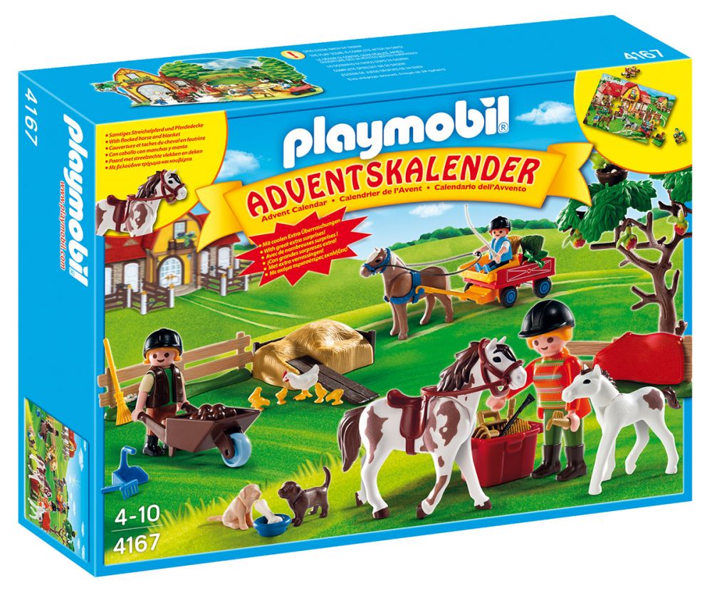 Playmobil Christmas 4167 pas cher, Calendrier de l'Avent Ferme équestre  avec surprises inédites