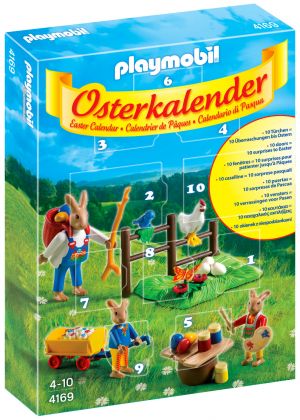 PLAYMOBIL Oeufs de Pâques 4169 Calendrier de Pâques Lapins