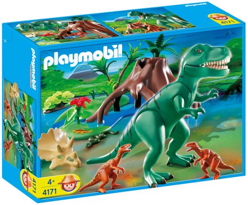 PLAYMOBIL Wild Life 4171 Tyrannosaure avec Velociraptors