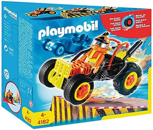 PLAYMOBIL Sports & Action 4182 Pilote avec voiture transformable jaune