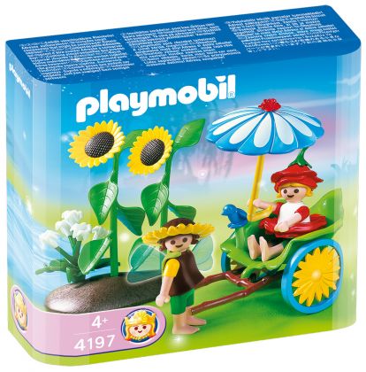 PLAYMOBIL Princess 4197 Fée et lutin avec pousse-pousse