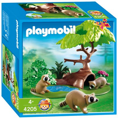PLAYMOBIL Wild Life 4205 Famille de ratons laveurs