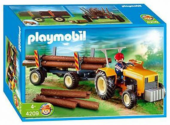 PLAYMOBIL Country 4209 Bûcheron / troncs d'arbres / tracteur