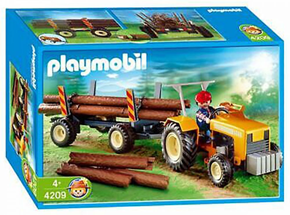 Playmobil Country 4209 pas cher, Bûcheron / troncs d'arbres / tracteur