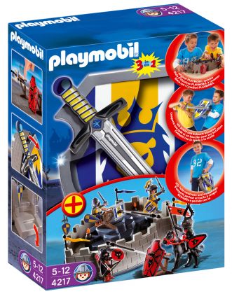 PLAYMOBIL Knights 4217 Fort des chevaliers transportable avec épée et bouclier