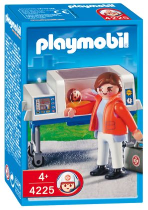 PLAYMOBIL City Life 4225 Infirmière / bébé / couveuse