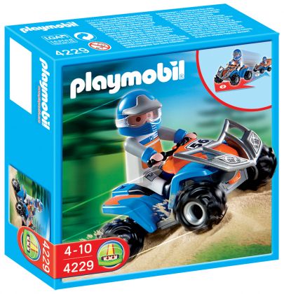 PLAYMOBIL Sports & Action 4229 Quad de course bleu