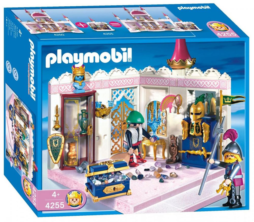Playmobil  coffre doré pour  château de princesse  roi reine trésor