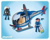 Hélicoptère De Police Playmobil 4267 - Avec Commissariat, Occasion, Univers Playmobil