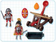 Playmobil 3653-A – Soldats Et Catapulte, Château, Vintage 1993